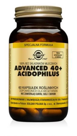 ADVANCED 40+ ACIDOPHILUS (SOLGAR) 60 kaps.