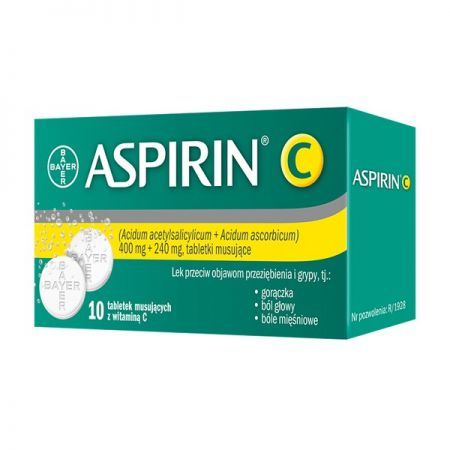 ASPIRIN C 400mg + 240mg  10 tabl. mus.