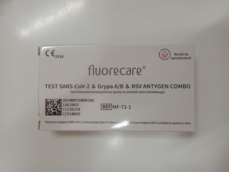 FLUORECARE TEST SARS-COV-2 & Grypa A/B & RSV ANTYGEN COMBO 1 szt.