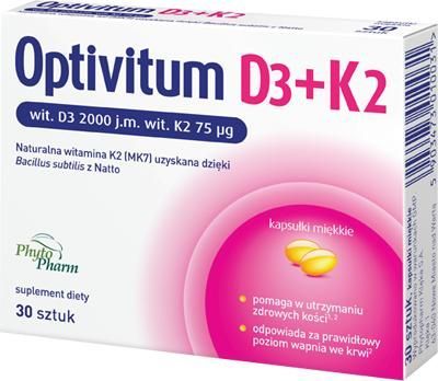OPTIVITUM D3 + K2 30 kaps.